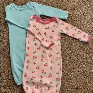 Amazon Essentials UNISEX Sleep Sack Gown, 2-pk, 0–6 Months